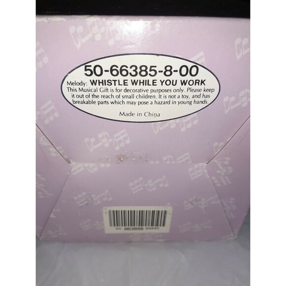 Emmett Kelly Jr Whistle While You Work Music Box Porcelain Clown Original Box - Picture 9 of 10